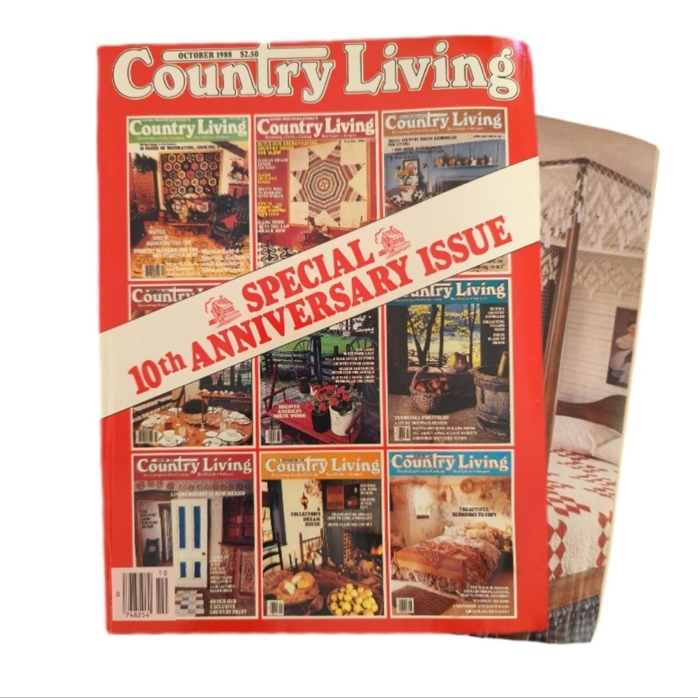 1988 Country Living 10th Anniversary Issue Magazine